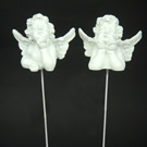 Angel on stick 2asst white L6.5 w3.5 h26cm